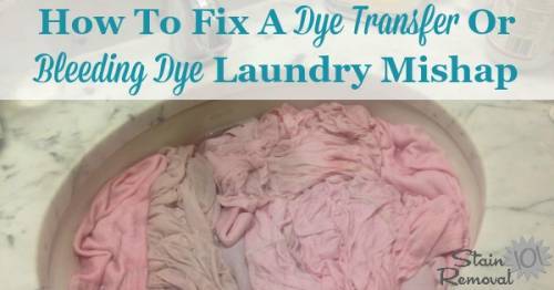 Dye Stain Removal - How to Remove Dye Stains