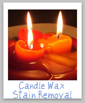 How to remove candle wax stain from fabric