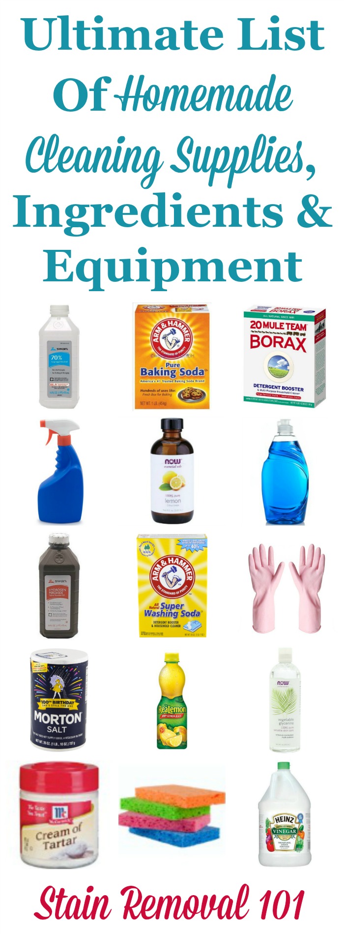 Household cleaning item samples