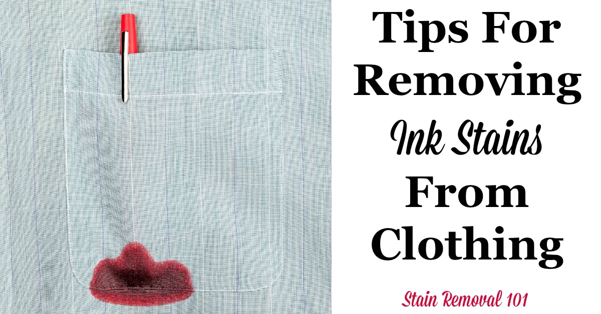 Removing Ink Stains From Clothing - Tips And Hints You Can Use