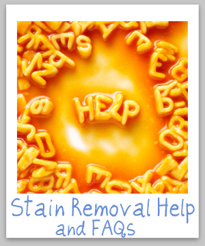 Stain Removal Help And Frequently Asked Stain Questions