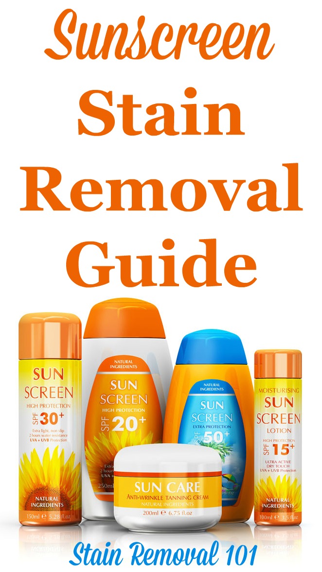 How To Remove Sunscreen Stains