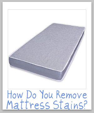 Tips for cleaning and removing mattress stains and odors {on Stain Removal 101}