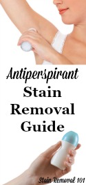 How To Remove Antiperspirant Stains