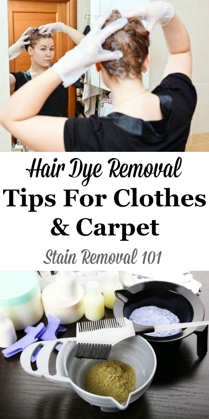 Hair Dye Removal Tips For Clothes, Carpet & Other Fibers