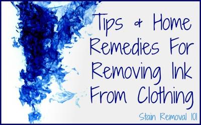 knap gåde Intervenere Removing Ink From Clothing: Home Remedies & Stain Removal Tips