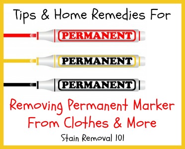 how to remove marker stains