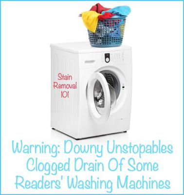 downy unstopables clog washer