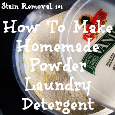 how to make homemade powder laundry detergent