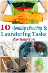 10 Monthly Cleaning & Laundering Tasks